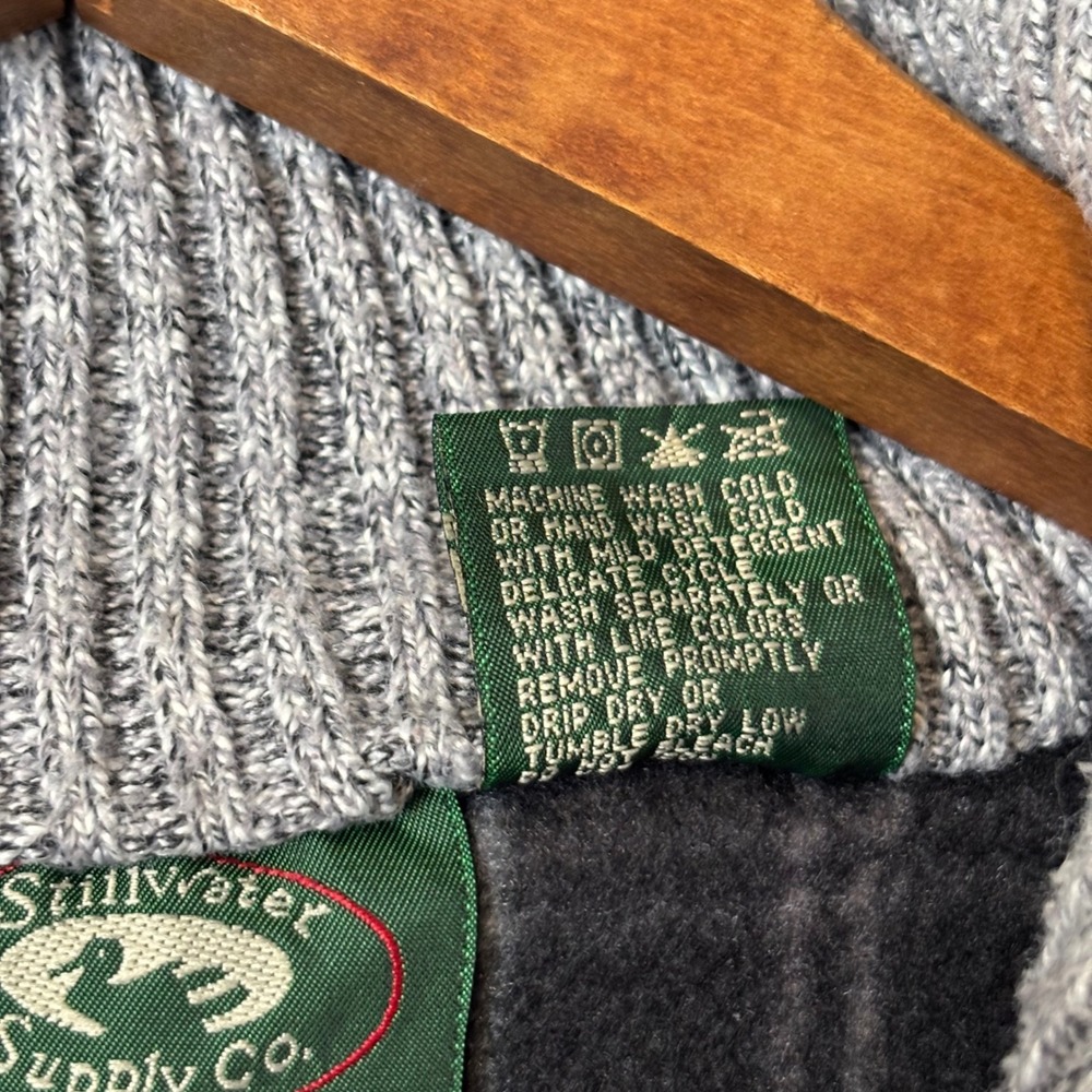 Stillwater Supply Co Mens XL Gray Knit Textured Sweater Quarter Zip Fleece Lined - Picture 5 of 7